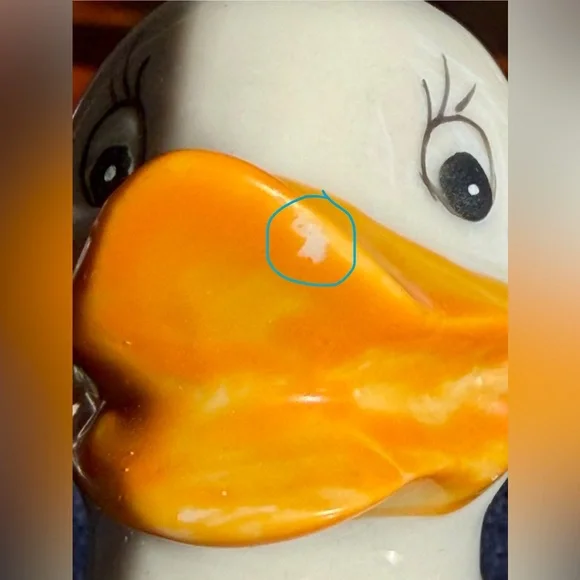 🧂Vintage Ceramic Duck Salt &  Pepper Shakers “Salty” & “Peppy”, Handpainted, EUC - Picture 4 of 11